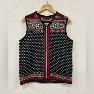 Vintage Kootenay Knit Wool Zip Down Vest, Size M